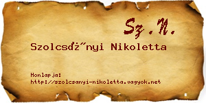 Szolcsányi Nikoletta névjegykártya